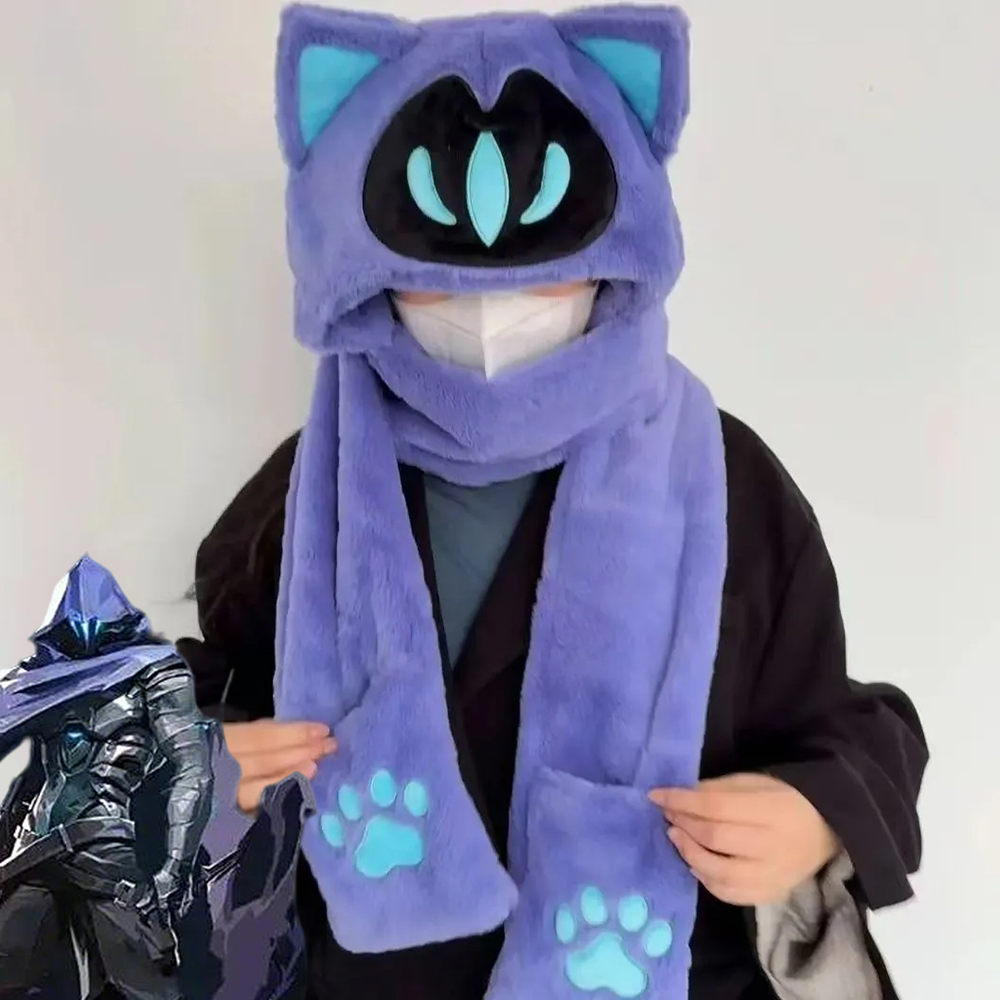 Santa Hat Plush - Czapka Cosplay VALORANT Omen Jesienno-Zimowa z