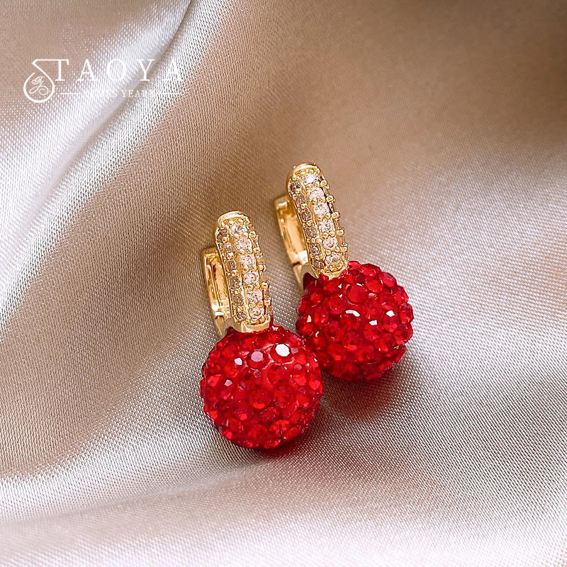 Ornament Ball Set - Świecąca czerwona kula kolor kryształu wisiorek