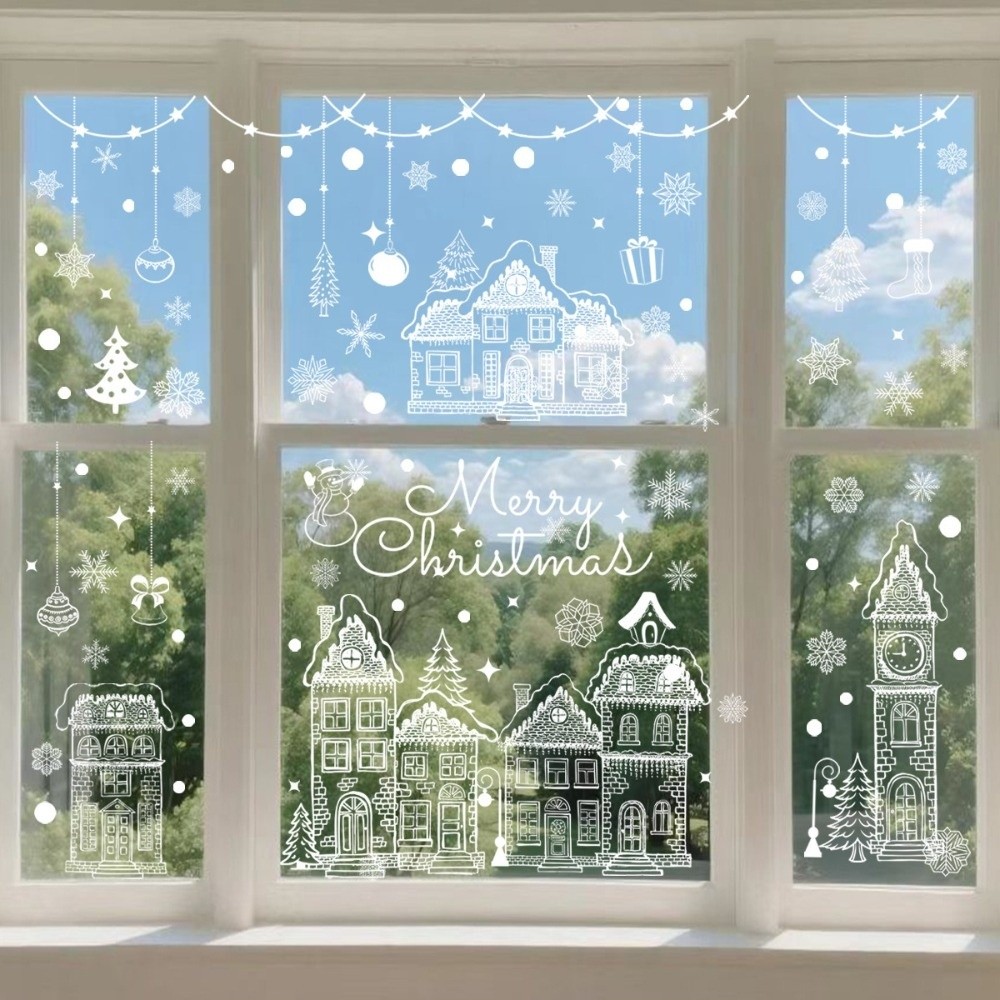 Snowflake Window Decal - Naklejka świąteczna na okno z PVC,