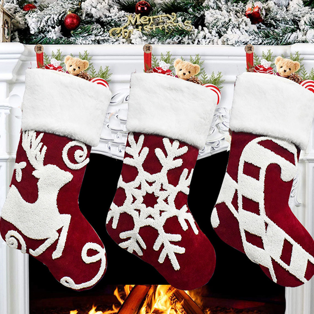 Christmas Stocking Hanging - 1 szt. świątecznej skarpety dekoracyjnej z