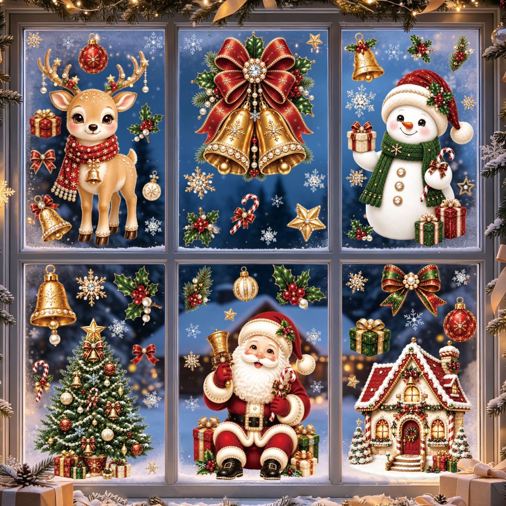 Snowflake Window Decal - Naklejki na szyby na Boże Narodzenie