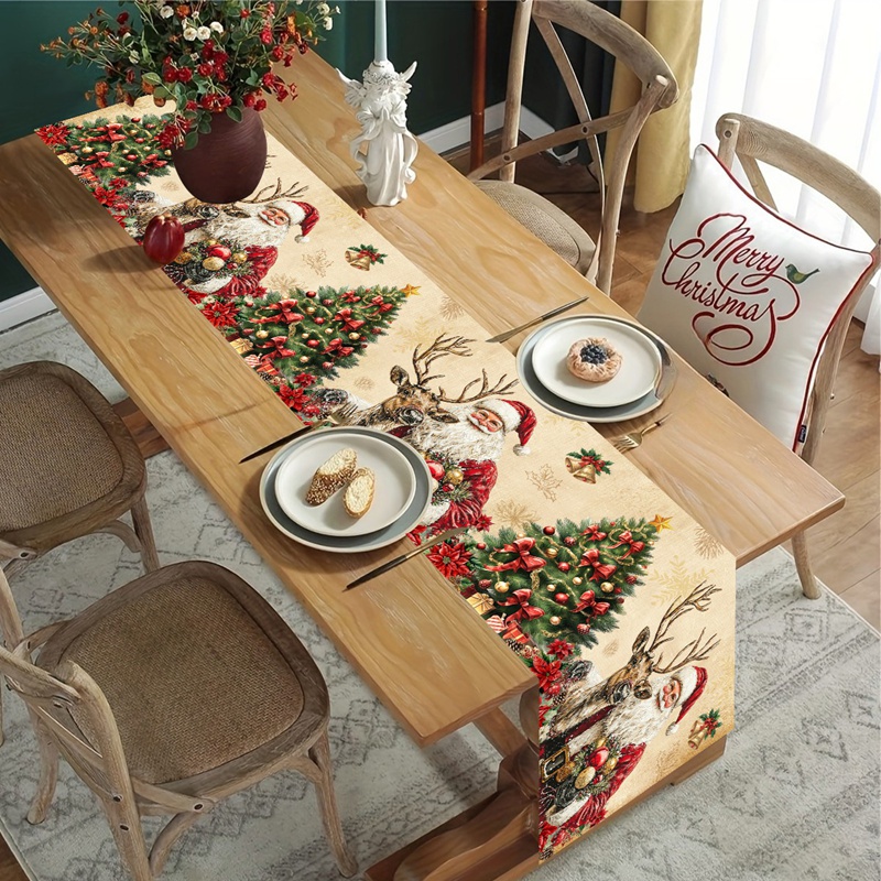Christmas Table Runner - Obrus świąteczny w stylu vintage, retro
