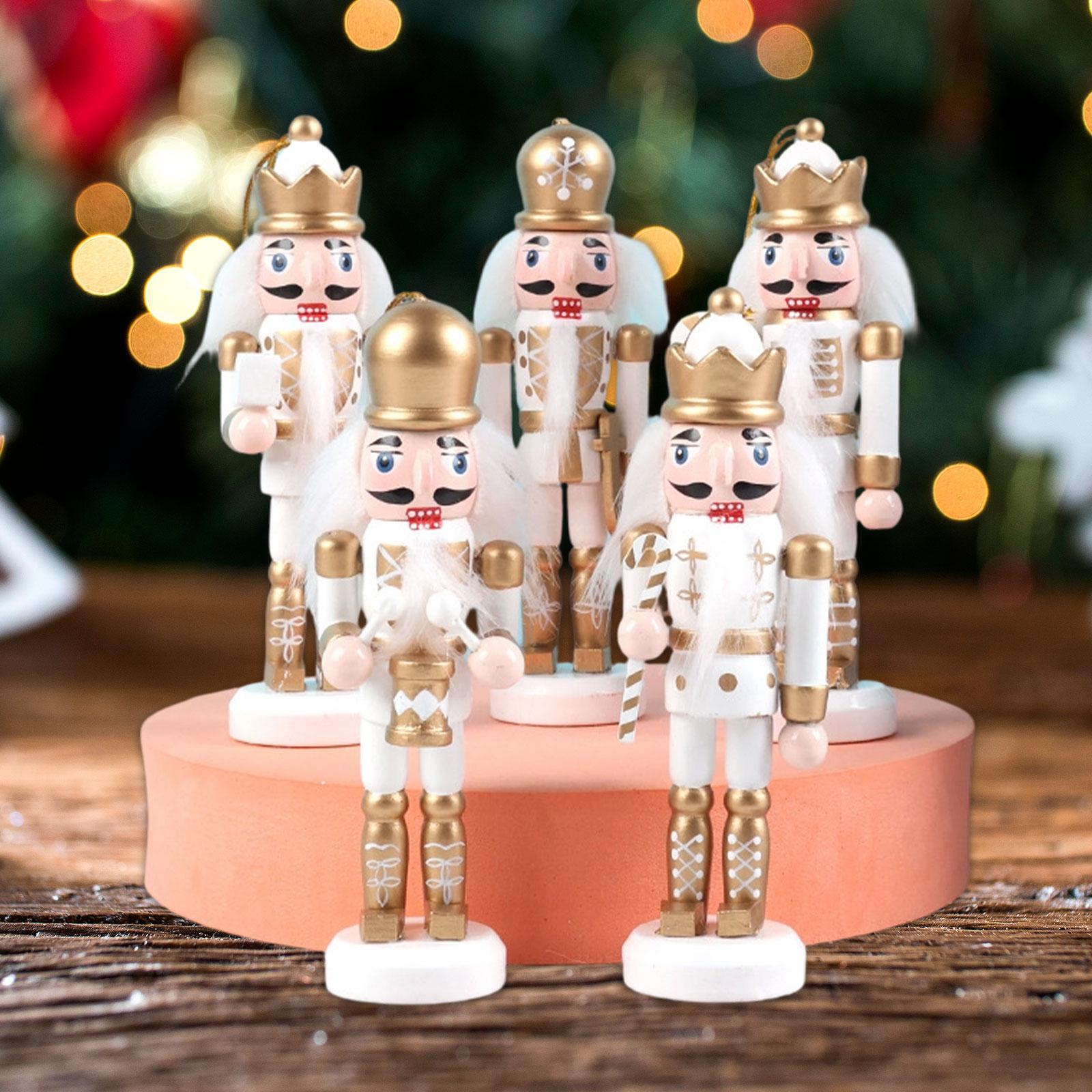Nutcracker Figurine - 5x Świąteczne ozdoby dziadków do orzechów,