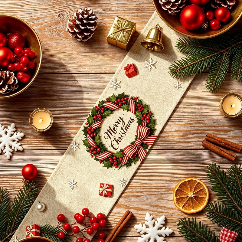 5 szt. świątecznych bieżników  – Christmas Table Runner recenzja i cena