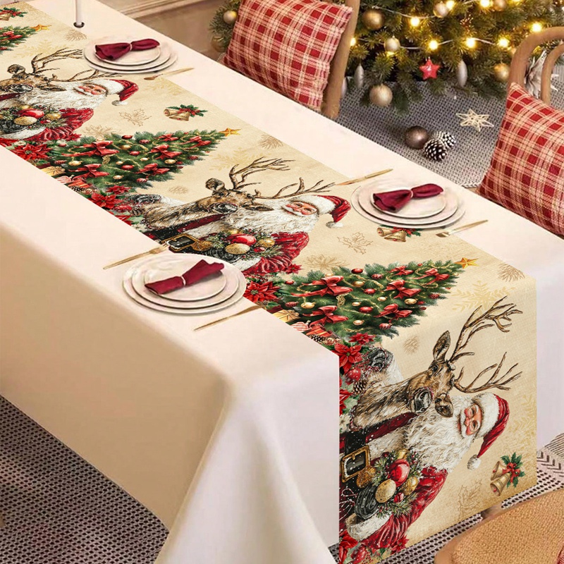 Obrus świąteczny w stylu vinta – Christmas Table Runner recenzja i cena