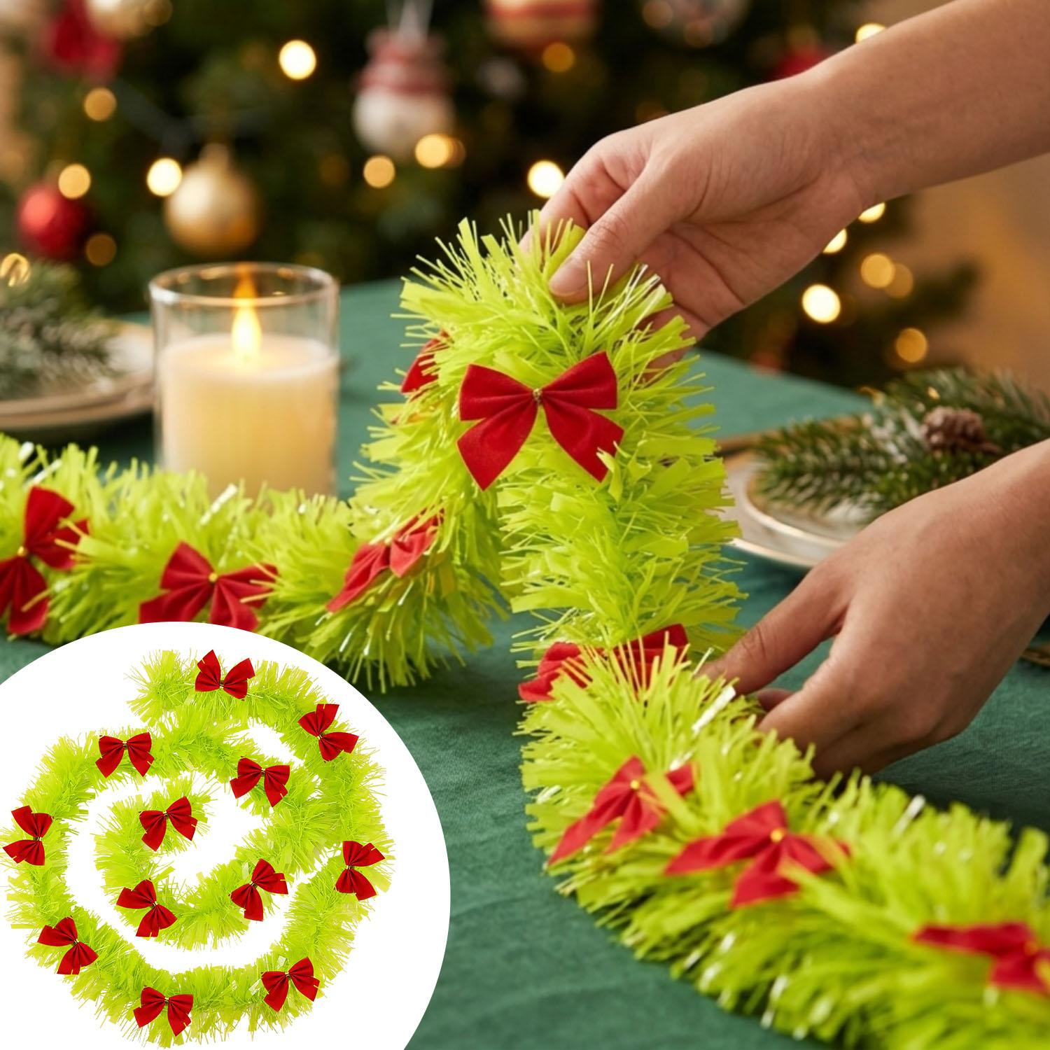 Świąteczna jasnozielona girlan – Tinsel Garland Decoration recenzja i cena